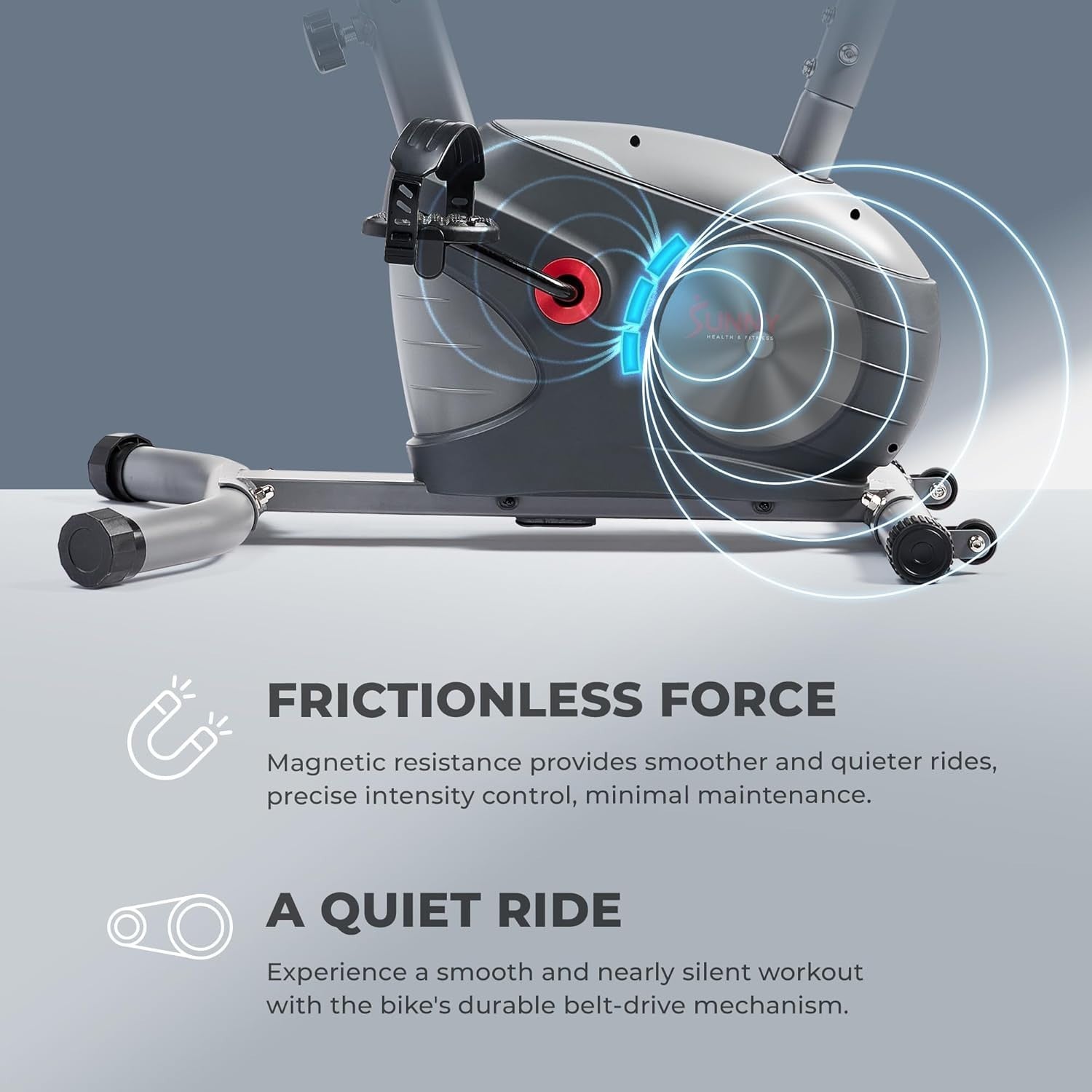 Magnetic Upright Exercise Bike w/ Bluetooth, LCD Monitor & 8 Resistance Levels - Kwikley