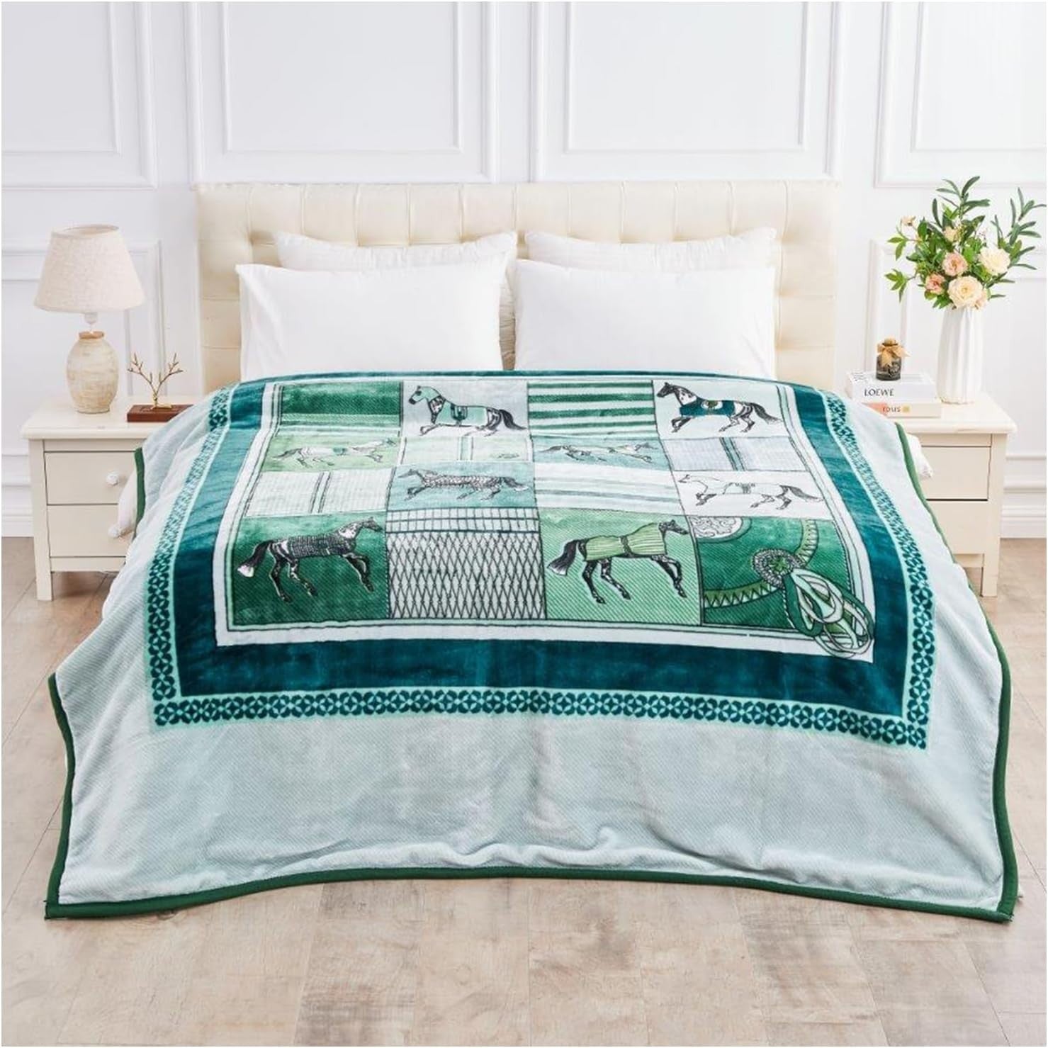 Majestic Mane 5kg Fleece Blanket 200x240cm King Size - Kwikley