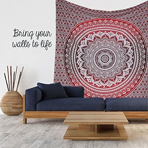 Mandala Cotton Tapestry 210x210cm Wall Hanging Bedspread Decor - Kwikley
