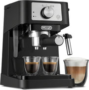 Manual Espresso Cappuccino Maker | 15 Bar Pump | Frother Wand | Compact - Kwikley