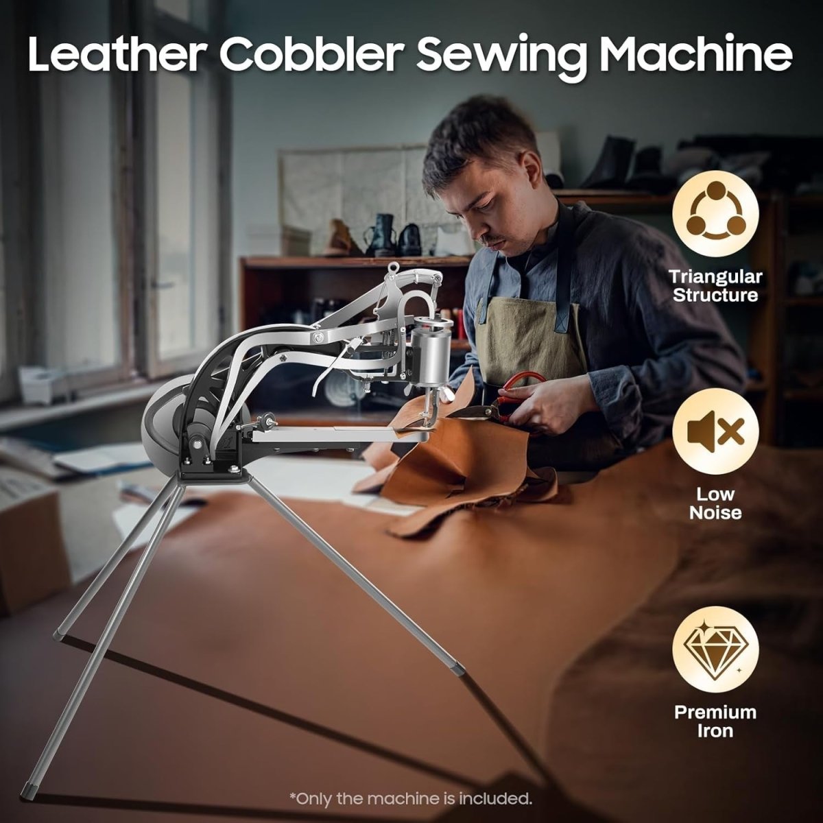 Manual Leather Sewing Machine Cobbler Shoe Repair Canvas Stitcher - Kwikley