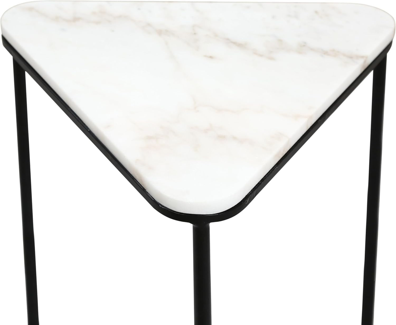 Marble Top Nesting End Table Set Small Coffee Side Accent Triangular New - Kwikley