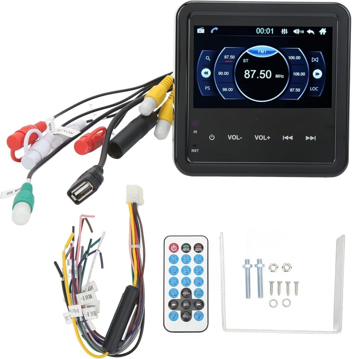 Marine Bluetooth Stereo Receiver 5" MP5 Player Waterproof Hands - Free - Kwikley