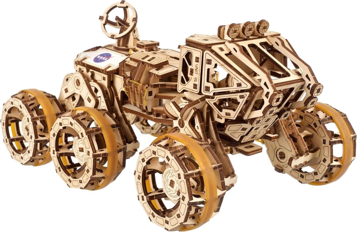 Mars Rover 3D Wooden Puzzle Mechanical Space Vehicle Model Kit - Kwikley