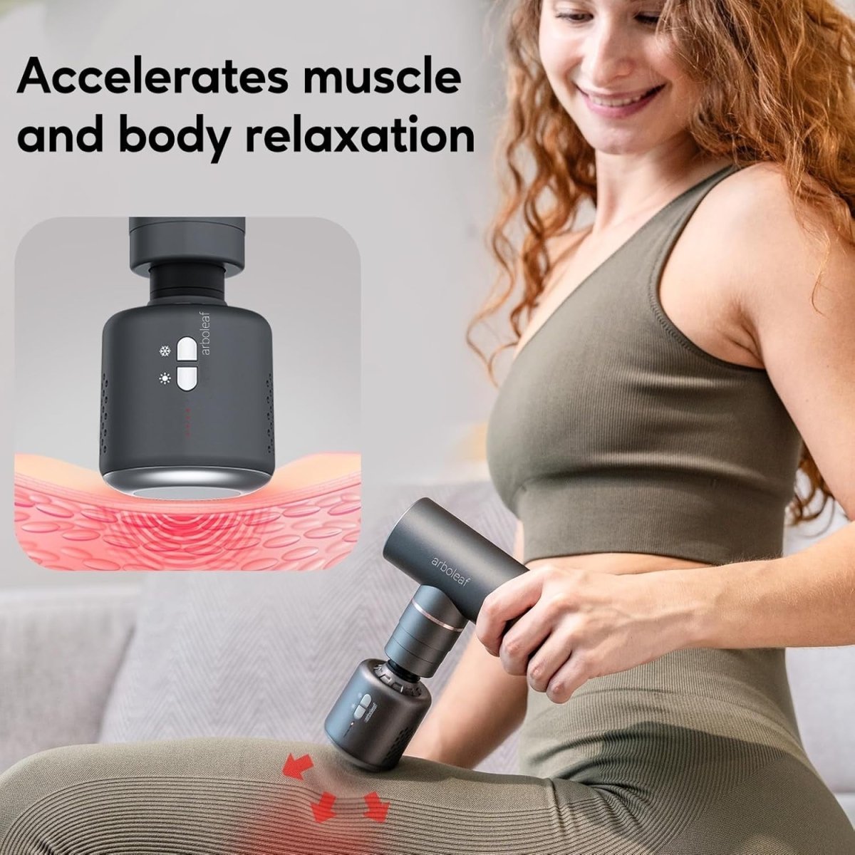 Massage Gun Heat Cold Therapy Deep Tissue Quiet Portable Muscle Recovery - Kwikley