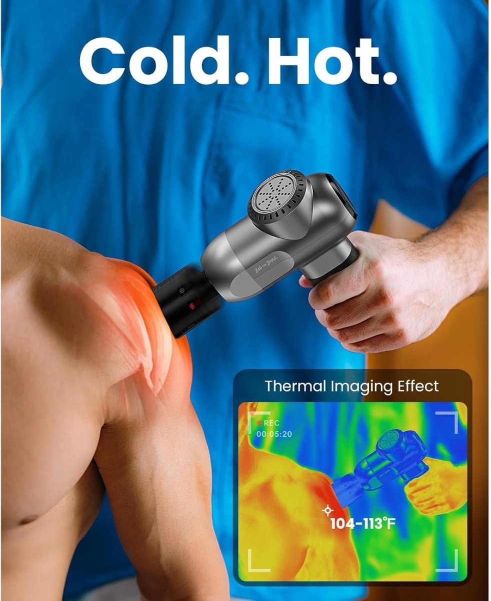 Massage Gun Heat Cold Therapy Deep Tissue Quiet Professional Muscle Recovery - Kwikley