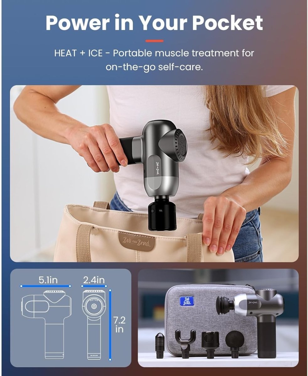 Massage Gun Heat Cold Therapy Deep Tissue Quiet Professional Muscle Recovery - Kwikley