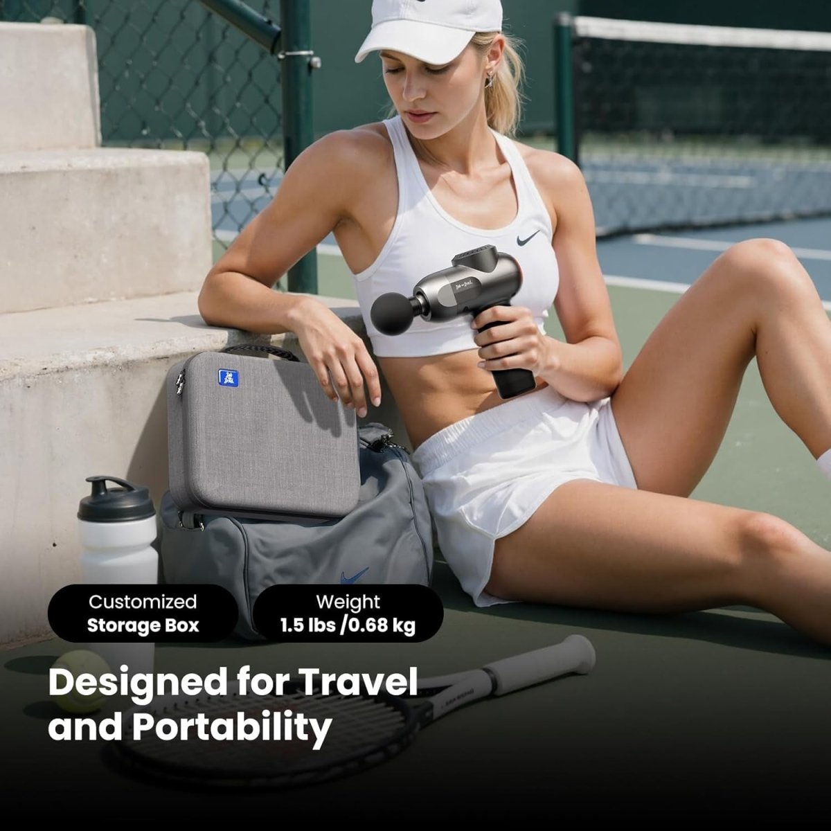 Massage Gun Heat Red Light Therapy Deep Tissue Quiet Professional Muscle Recover - Kwikley