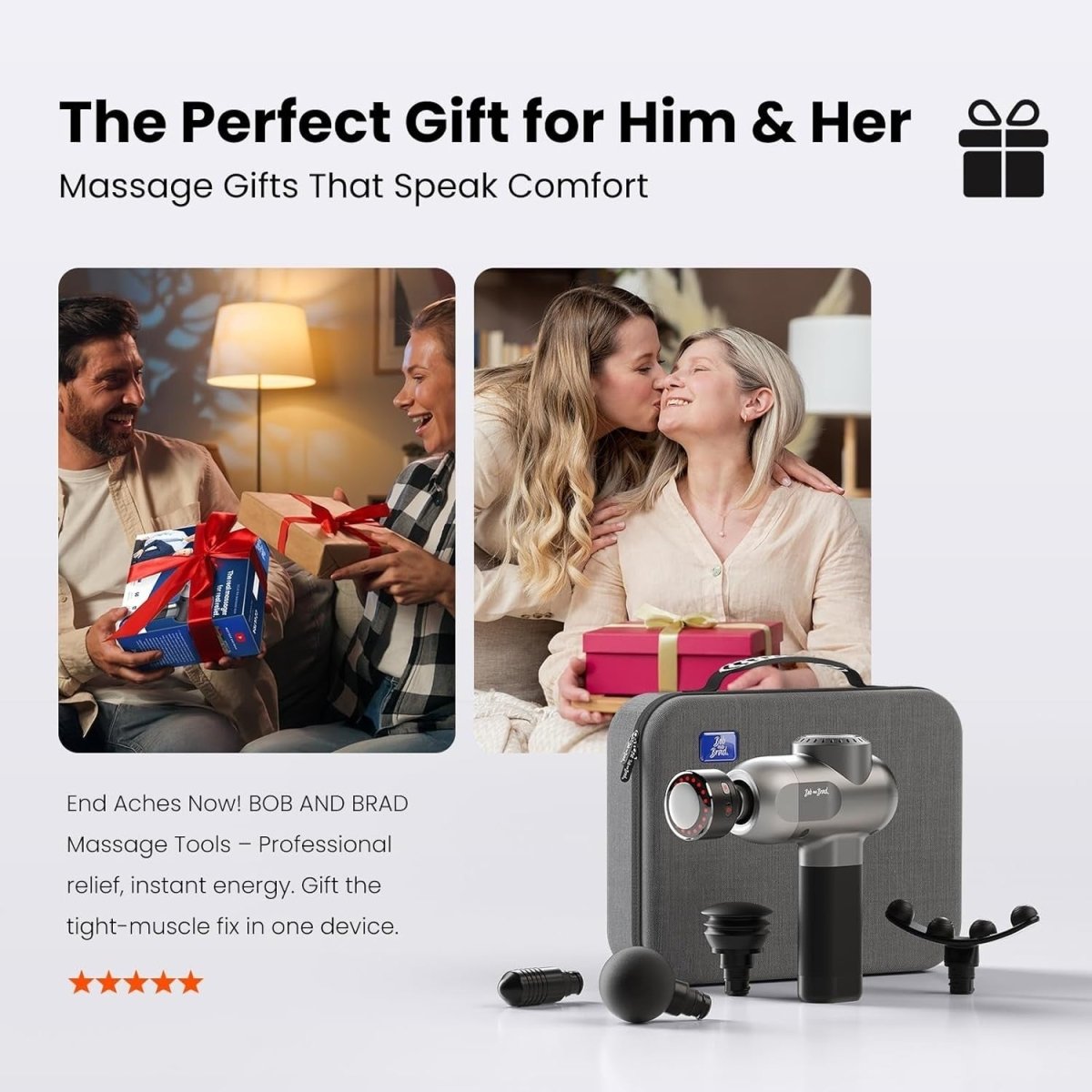 Massage Gun Heat Red Light Therapy Deep Tissue Quiet Professional Muscle Recover - Kwikley