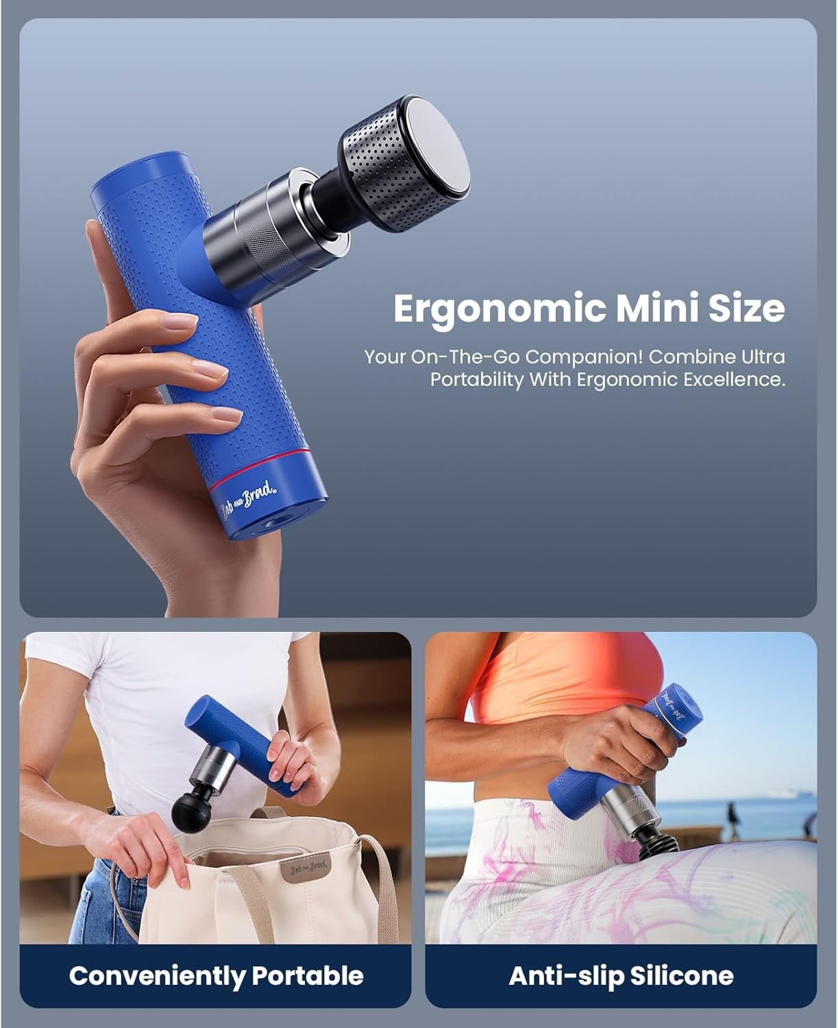 Massage Gun with Heat & Cold Therapy, Deep Tissue, Quiet, 3200 RPM - Kwikley