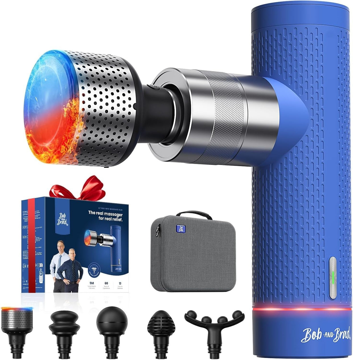 Massage Gun with Heat & Cold Therapy, Deep Tissue, Quiet, 3200 RPM - Kwikley