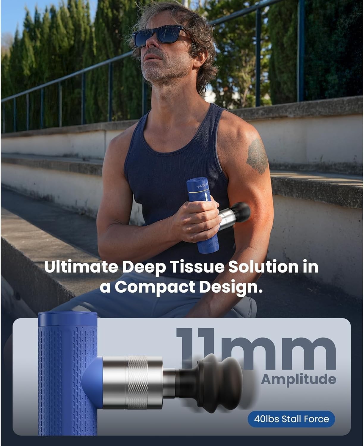 Massage Gun with Heat & Cold Therapy, Deep Tissue, Quiet, 3200 RPM - Kwikley