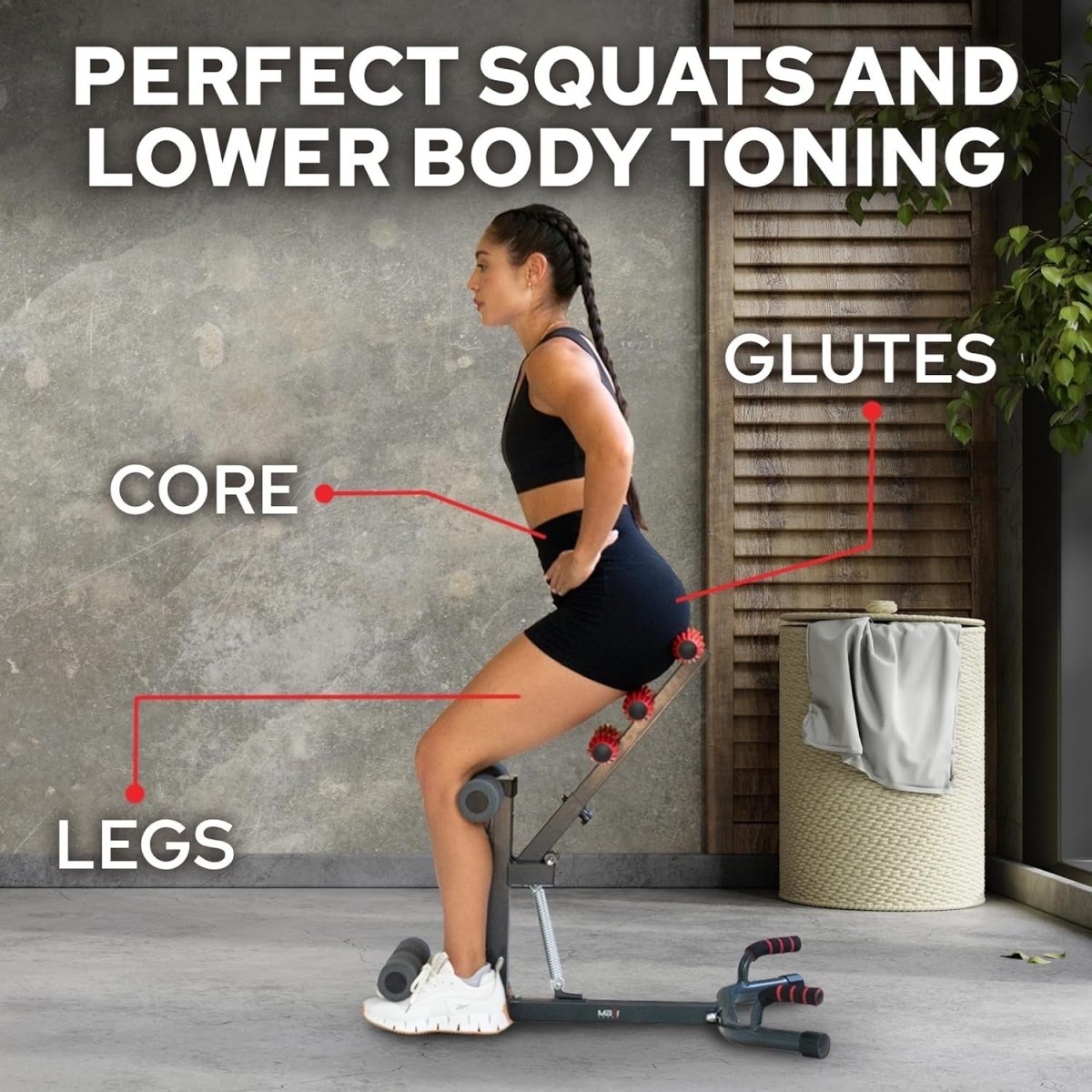 Maxi Squat Machine Glutes Quads Hamstrings Trainer Home Gym - Kwikley
