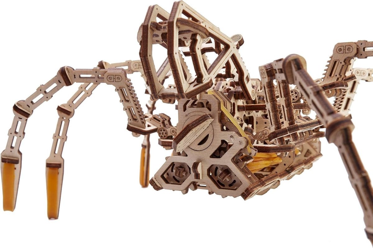 Mechanical Spider 3D Wooden Puzzle Kit 245PCS Rubber Band Powered DIY - Kwikley