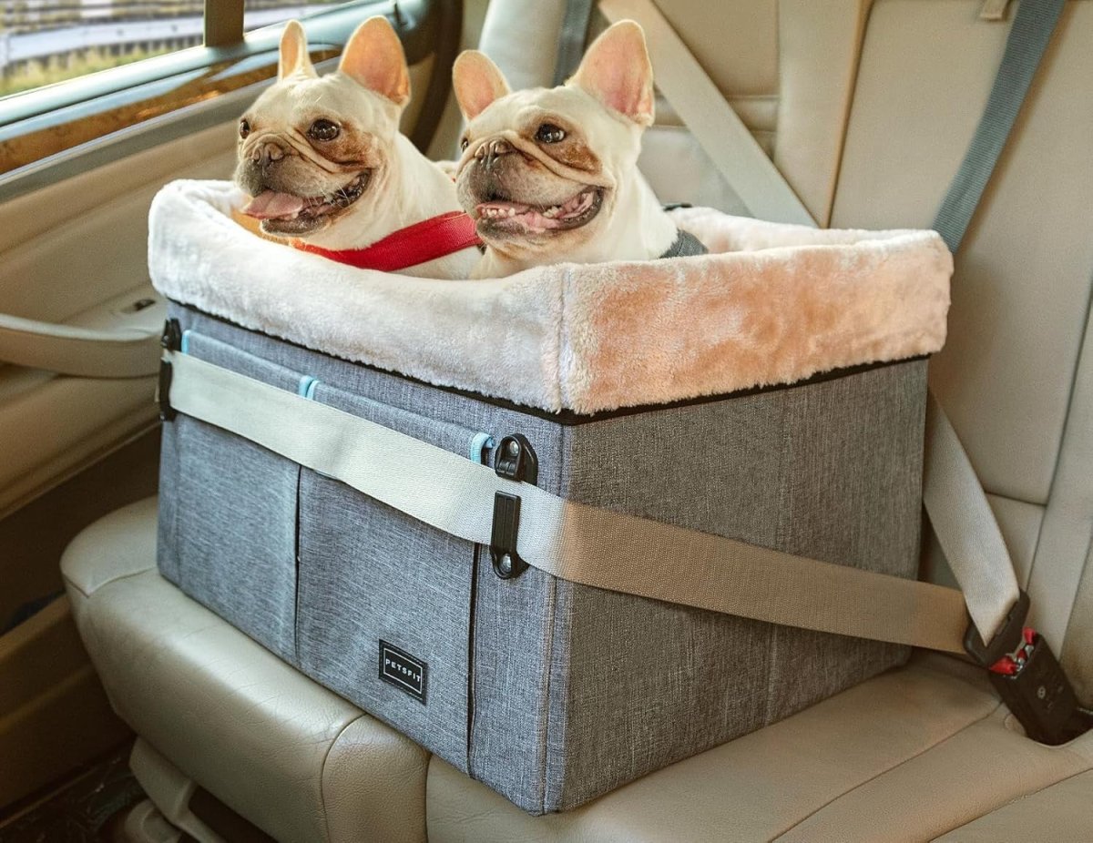 Medium Dog Car Seat Booster Bed Safety Harness Washable Pad 20kg - Kwikley