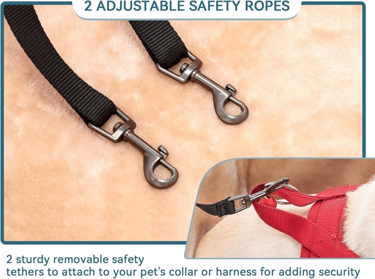 Medium Dog Car Seat Booster Bed Safety Harness Washable Pad 20kg - Kwikley