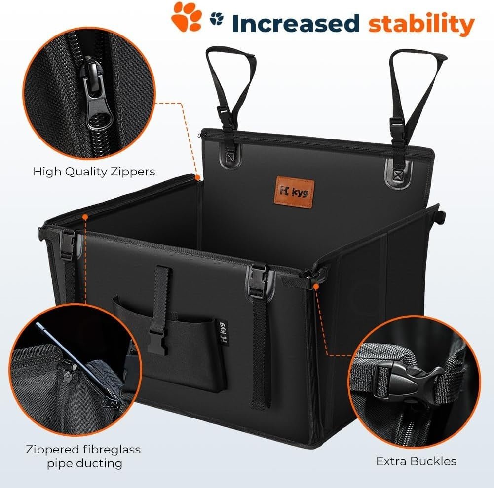 Medium Dog Car Seat Waterproof Foldable Booster Bed Non Slip 20kg - Kwikley