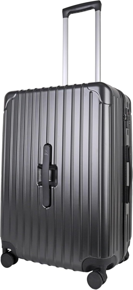 Medium Hard Shell Check In Travel Case TSA Lock 4 Wheel Spinner Cup Holder - Kwikley