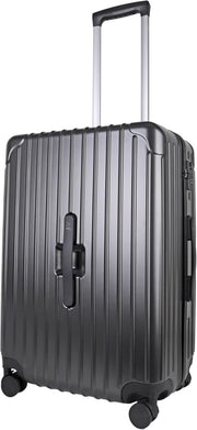 Medium Hard Shell Check In Travel Case TSA Lock 4 Wheel Spinner Cup Holder - Kwikley