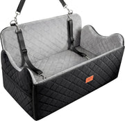 Medium Large Dog Booster Car Seat Plush Travel Bed Washable 55lb - Kwikley