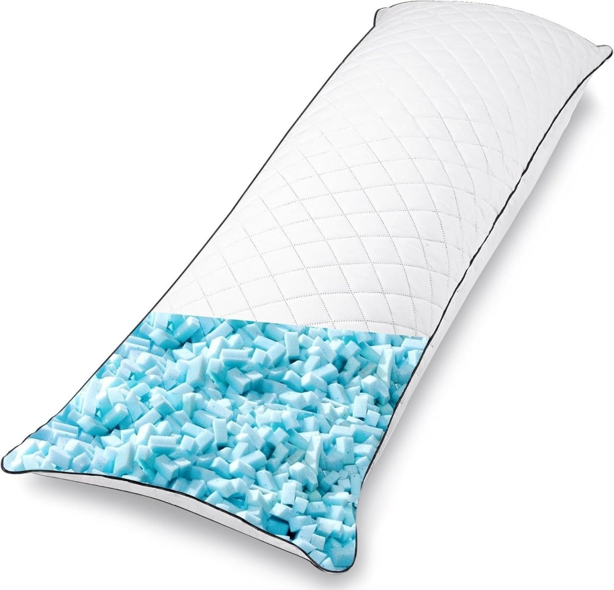 Memory Foam Body Pillow 152x50cm Full Length Cervical Support Pillow - Kwikley