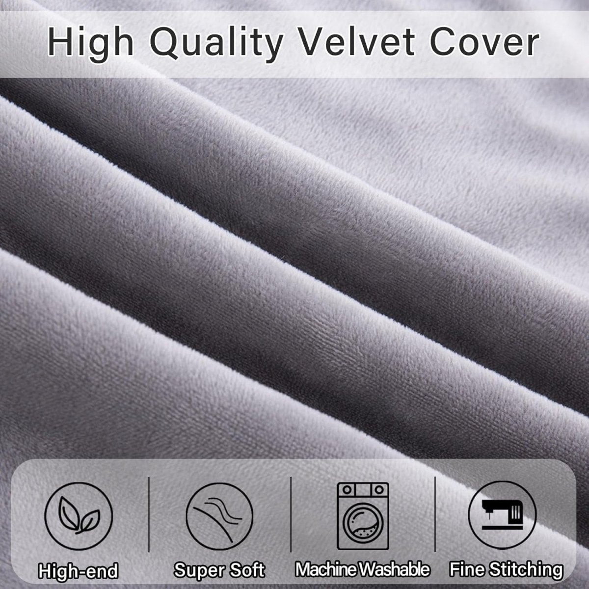Memory Foam Body Pillow Full Length 152x50cm Cervical Support Sleep Pillow - Kwikley