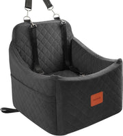 Memory Foam Dog Booster Car Seat Washable Pet Travel Bed 35lb Black - Kwikley