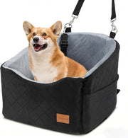 Memory Foam Dog Booster Car Seat Washable Travel Bed Up to 40lbs - Kwikley