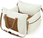 Memory Foam Dog Car Seat Booster Bed Safety Leash Washable Cover - Kwikley