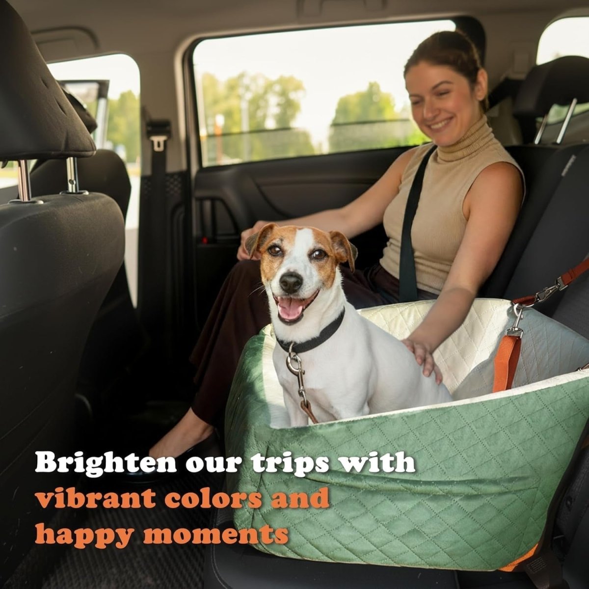 Memory Foam Dog Car Seat Booster Bed Washable Travel Carrier Up To 30lb - Kwikley