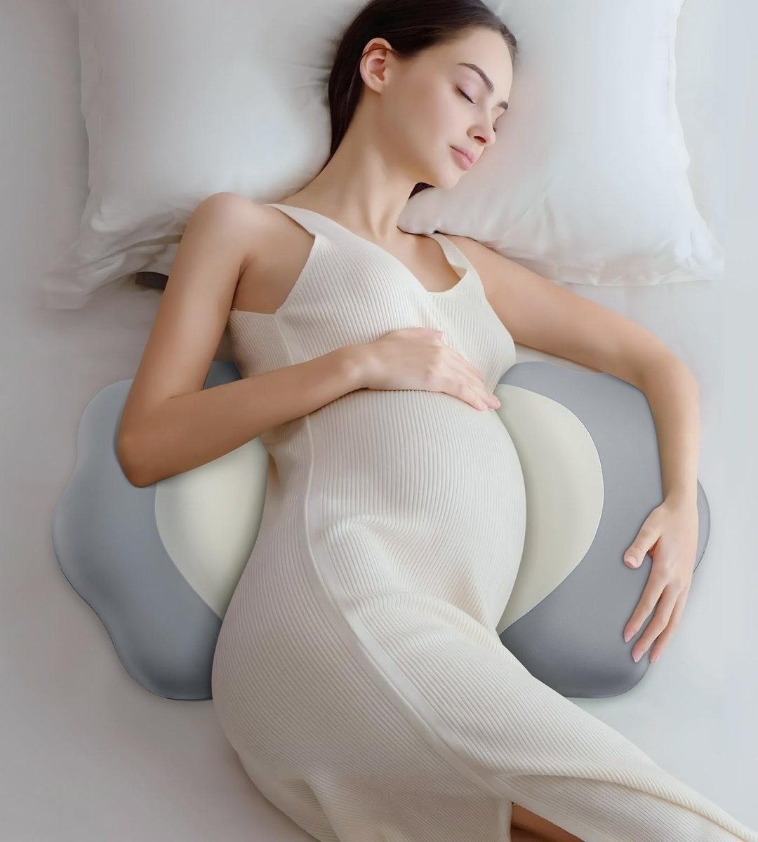 Memory Foam Pregnancy Pillow Wedge Maternity Side Sleeper Back Belly Support - Kwikley