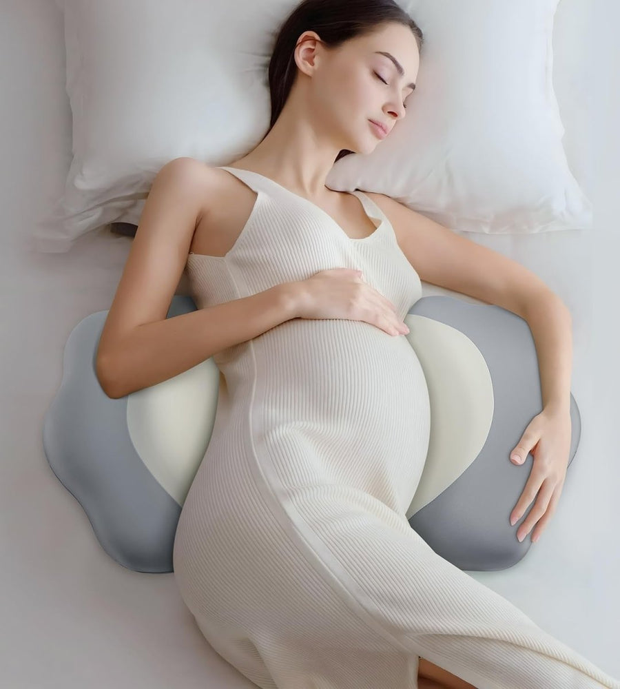 Memory Foam Pregnancy Pillow Wedge Maternity Side Sleeper Back Belly Support - Kwikley