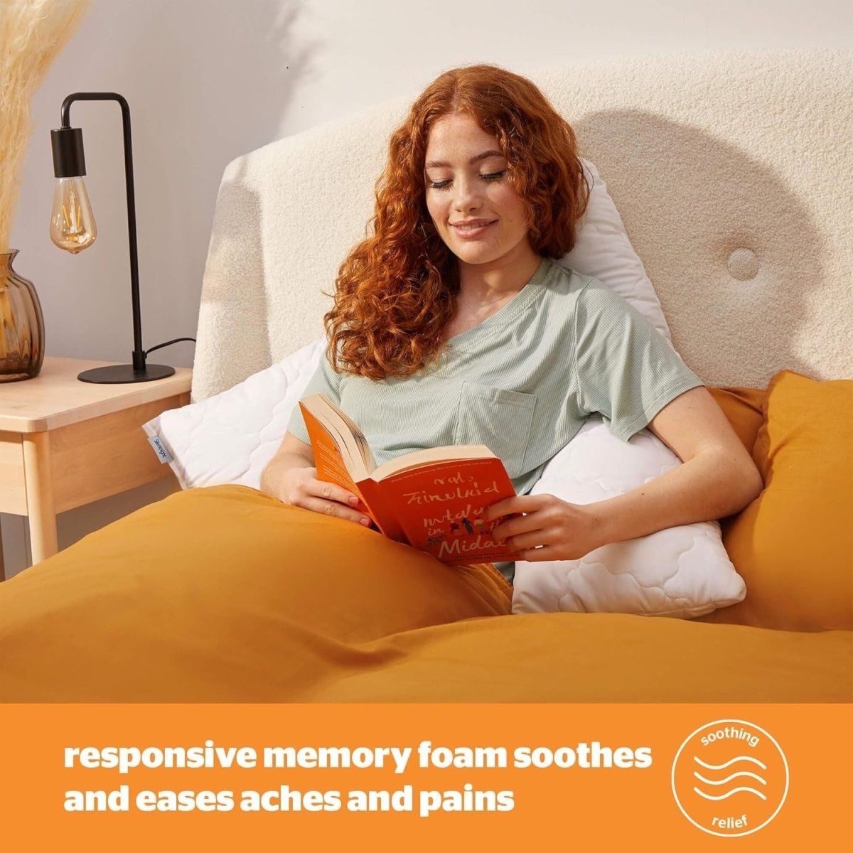 Memory Foam V Shape Pillow Orthopedic Support Back Neck Pregnancy Sleep - Kwikley