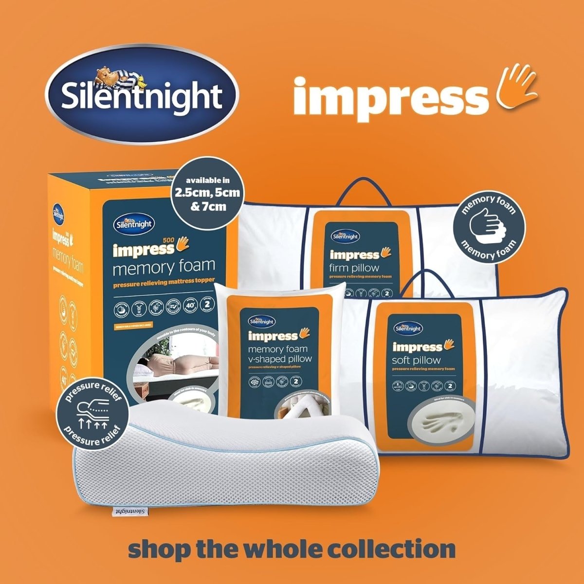 Memory Foam V Shape Pillow Orthopedic Support Back Neck Pregnancy Sleep - Kwikley
