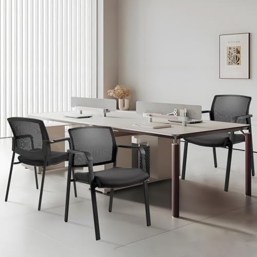 Metal Bistro Dining Chairs Set of 4 Stackable Black - Kwikley