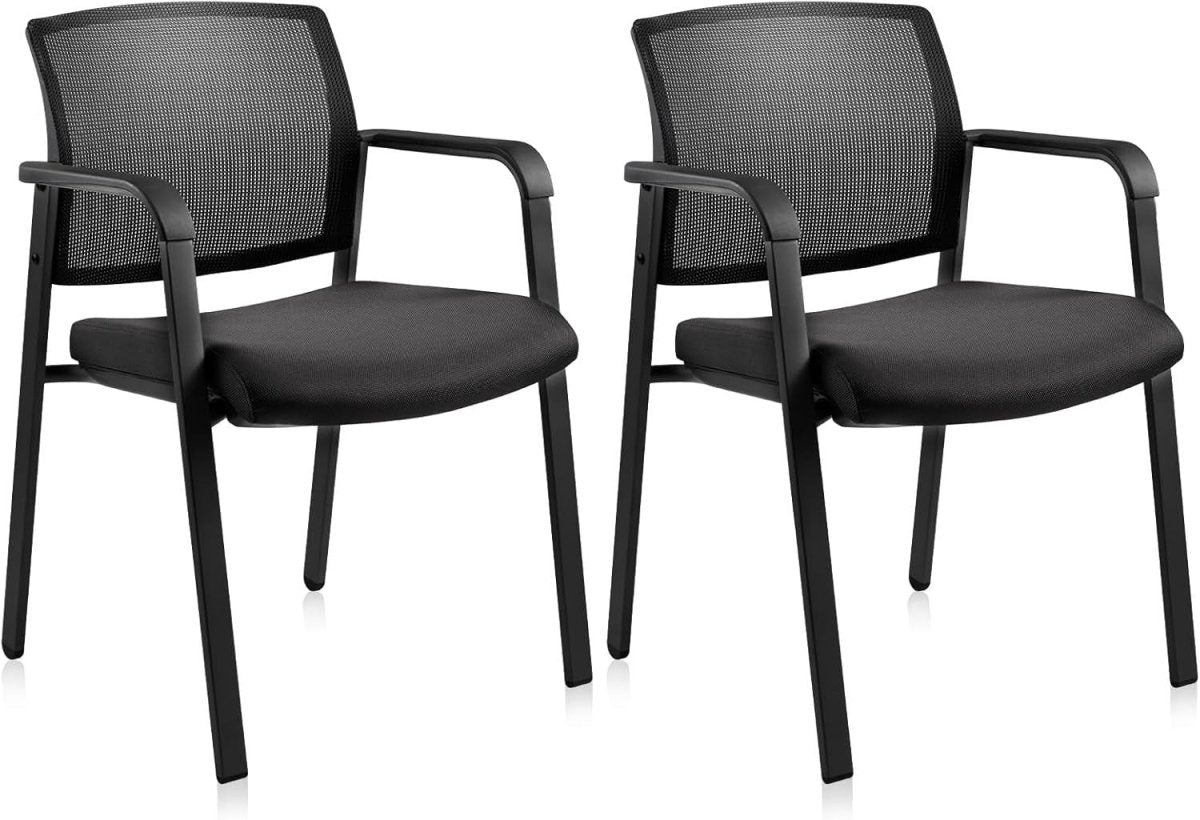 Metal Bistro Dining Chairs Set of 4 Stackable Black - Kwikley
