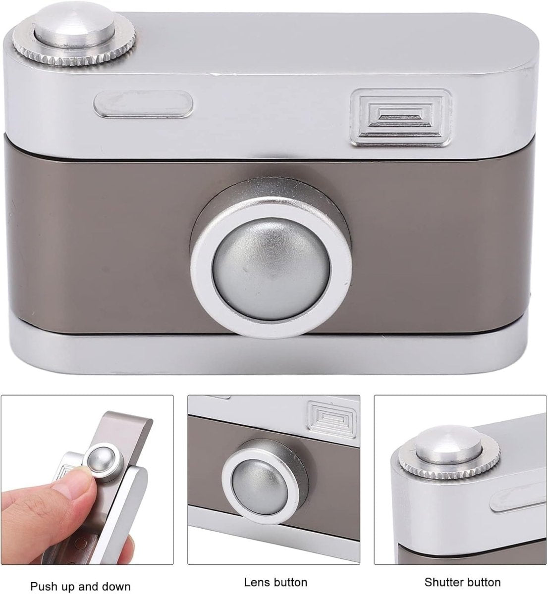 Metal Camera Click Fidget Toy Multi Button Stress Relief Pocket Gadget - Kwikley