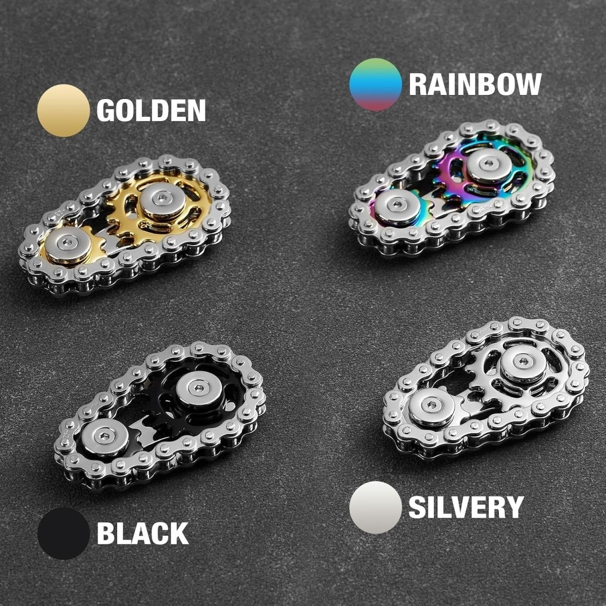 Metal Fidget Chain Spinner Roller Stress Relief Pocket Desk Toy - Kwikley