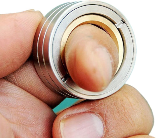 Metal Finger Spinner Ring Non Slip Tire Design Stress Relief EDC - Kwikley