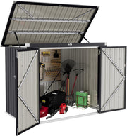 Metal Garden Shed 6x3ft Outdoor Storage Waterproof Tool Box - Kwikley