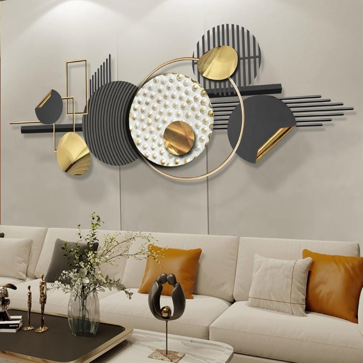 Metal Iron Wall Art Hanging Decor Modern Living Room - Kwikley