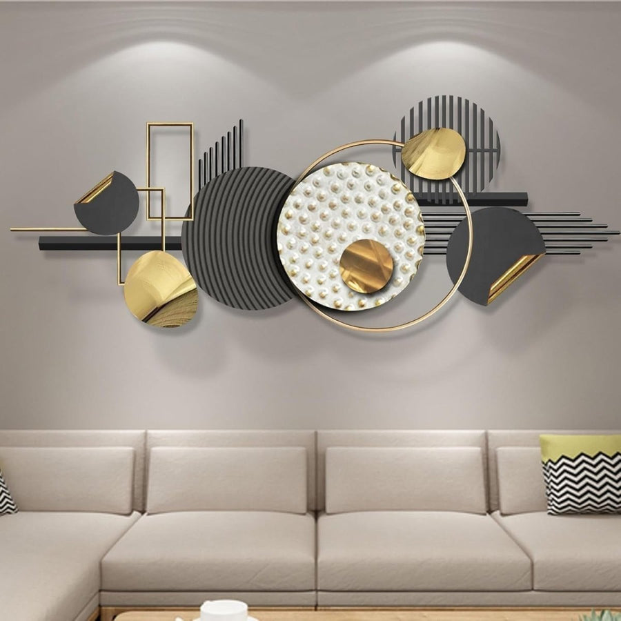 Metal Iron Wall Art Hanging Decor Modern Living Room - Kwikley