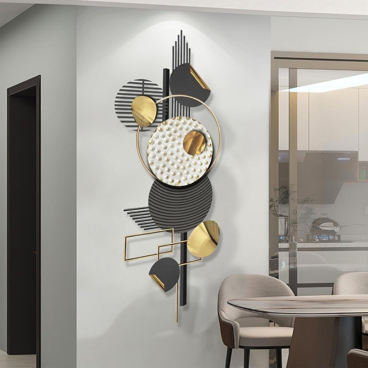 Metal Iron Wall Art Hanging Decor Modern Living Room - Kwikley