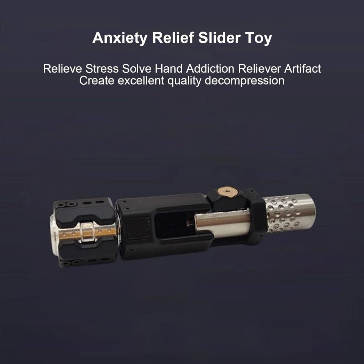Metal Magnetic Fidget Slider 5 Push 2 Slide Rotating Stress Relief Toy - Kwikley
