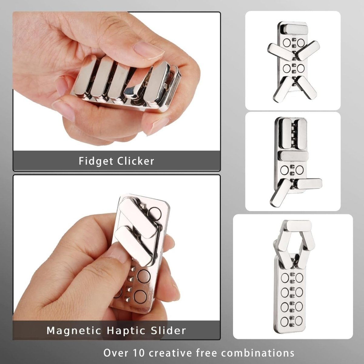 Metal Magnetic Fidget Slider Adjustable Click Stress Relief ADHD EDC - Kwikley