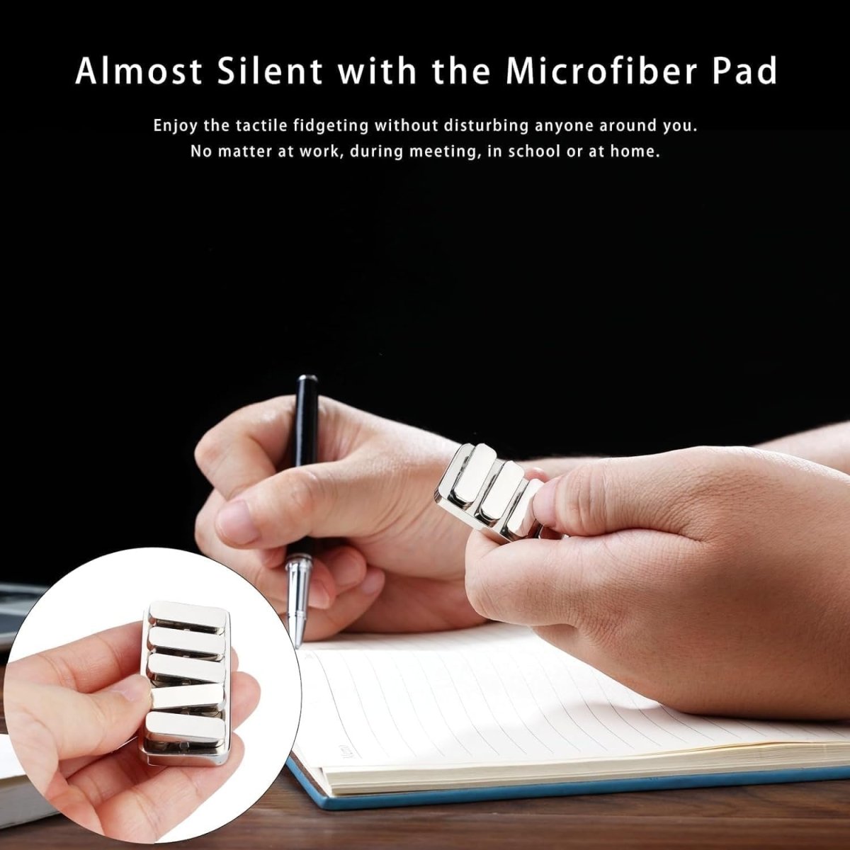 Metal Magnetic Fidget Slider Adjustable Click Stress Relief ADHD EDC - Kwikley
