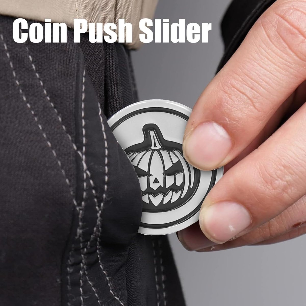 Metal Pumpkin Fidget Slider Click Stress Relief ADHD Sensory Toy - Kwikley