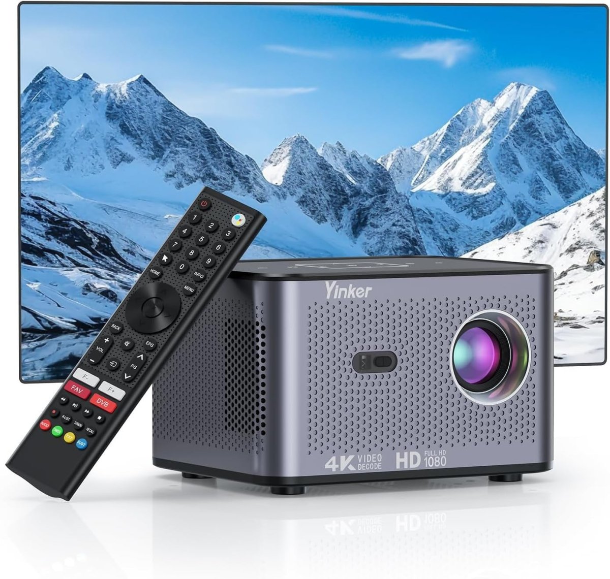 Mini 1080P Smart Projector 4K WiFi Bluetooth Portable Home Cinema - Kwikley