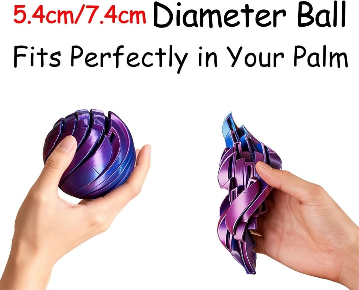 Mini 3D Twist Gear Fidget Ball Sensory Stress Relief Pocket Desk Toy - Kwikley