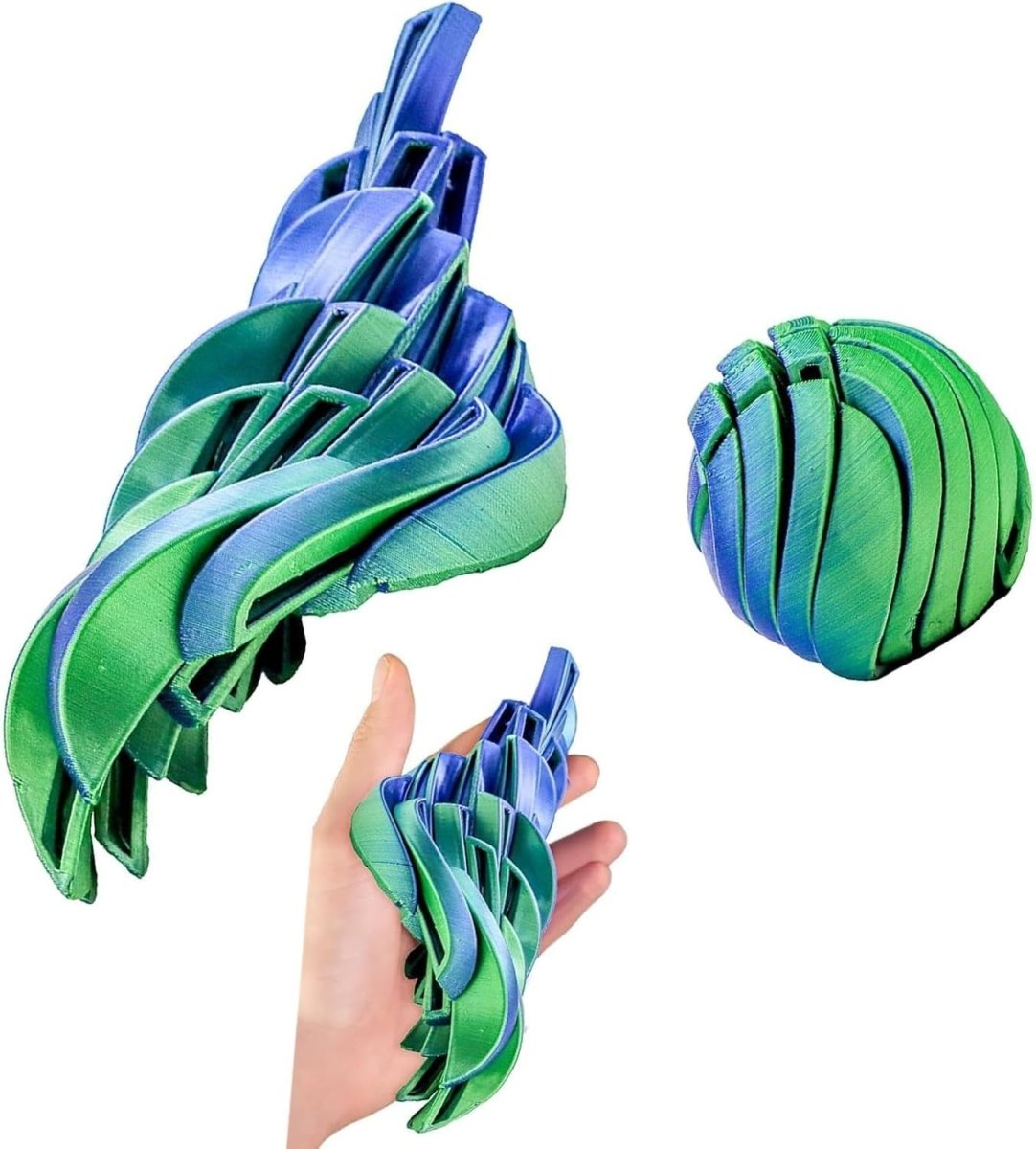 Mini 3D Twist Gear Fidget Ball Sensory Stress Relief Pocket Desk Toy - Kwikley